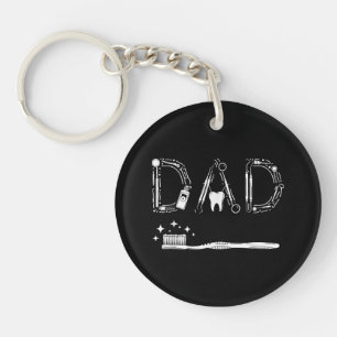 Vintage Dentist Dad Father Grandpa Father's Day Me Keychain