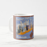 Vintage Denver CO Mug<br><div class="desc">A vintage postcard greeting from Denver,  Colorado.  If you prefer a different color background on the mug it's easy to change it!</div>