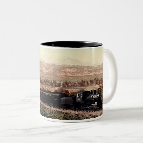 Vintage Denver Colorado Locomotive Two_Tone Coffee Mug