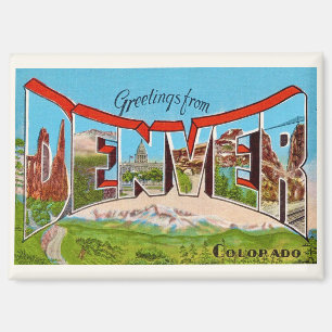 Vintage Denver Colorado Magnet