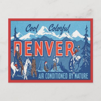 Vintage Denver Colorado Postcard by Trendshop at Zazzle