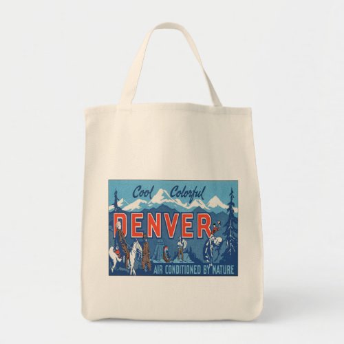 Vintage Denver Colorado Tote Bag