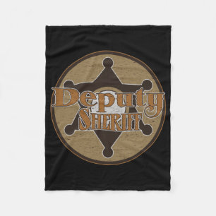 Vintage Deputy Sheriff Fleece Blanket