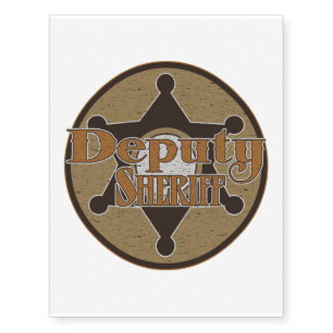 Vintage Deputy Sheriff Temporary Tattoos