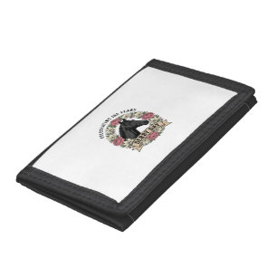 Vintage Derby Day Horse Floral Shirt Design Trifold Wallet