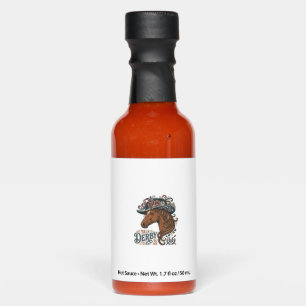 Vintage Derby Horse Floral Hat Shirt Design_1 Hot Sauces