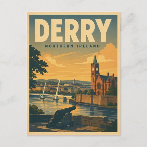 Vintage Derry Northen Ireland gifts and souvenirs Postcard