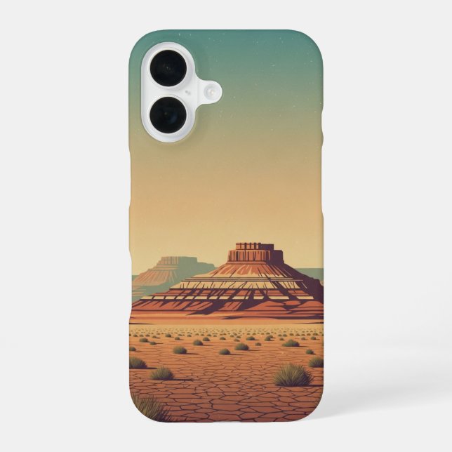 Vintage Desert Plateau iPhone Case (Back)