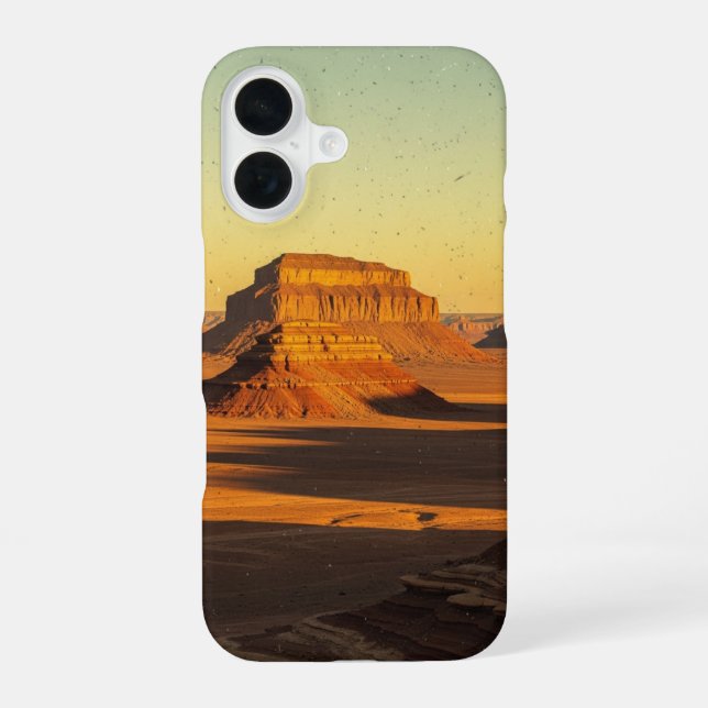 Vintage Desert Rock Plateau iPhone Case (Back)
