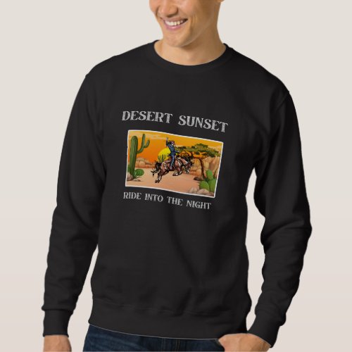 Vintage Desert Sunset Cowboy  Sweatshirt