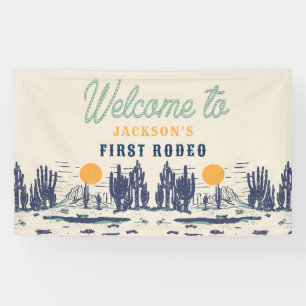 Vintage Desert Western Wild West 1st Birthday Banner