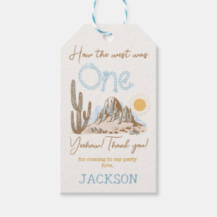 Vintage Desert Western Wild West 1st Birthday Gift Tags