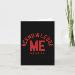 Vintage Design, Acknowledge Me, Sports Competition Card