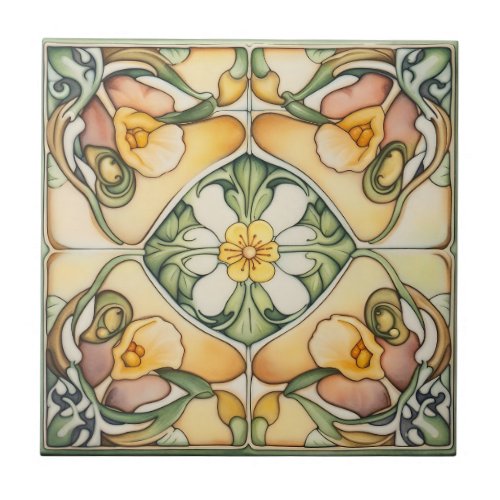  vintage design antique peranakan ceramic tile