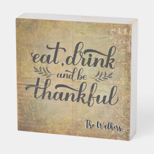 VINTAGE DESIGN BACKGROUND WITH INSPIRATIONAL QUOTE WOODEN BOX SIGN
