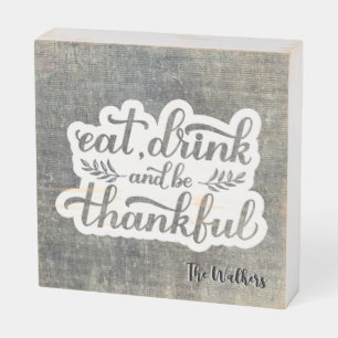 VINTAGE DESIGN BACKGROUND WITH INSPIRATIONAL QUOTE WOODEN BOX SIGN