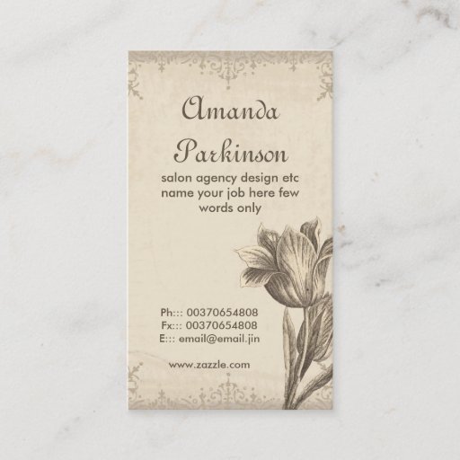 Customizable vintage design business card