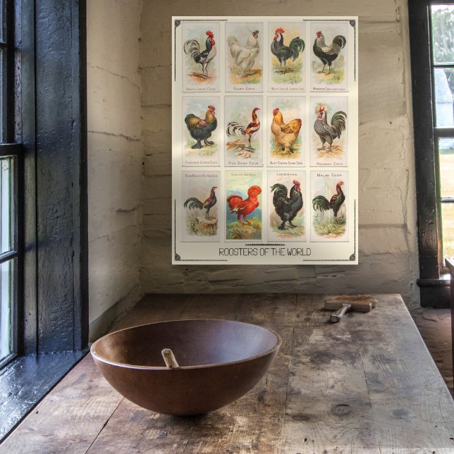Vintage Design International Roosters Kitchen  Poster (Creator Uploaded)