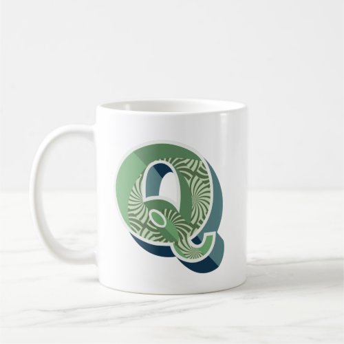 Vintage Design Monogram Q Initial Coffee Mug