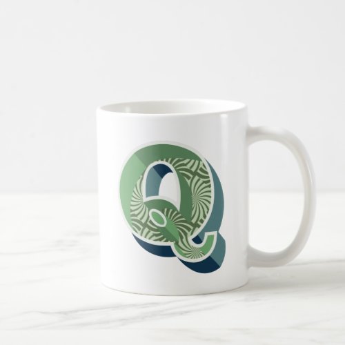 Vintage Design Monogram Q Initial Coffee Mug