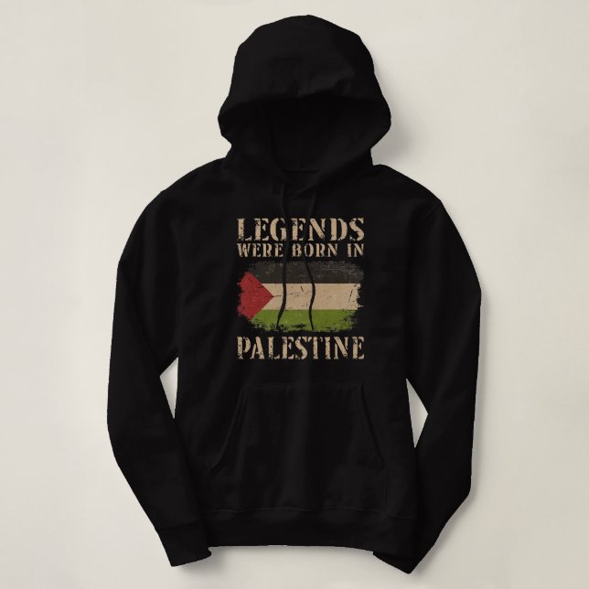Vintage Design Palestinian Flag Palestine Premium  Hoodie (Design Front)