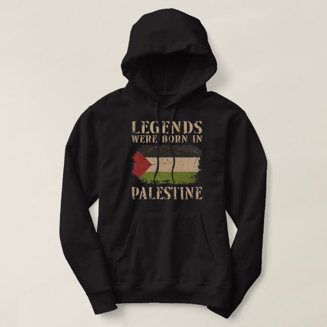 Vintage Design Palestinian Flag Palestine Premium  Hoodie (Design Front)