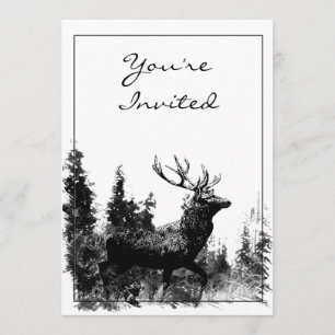 Vintage Design Stag Party Invite