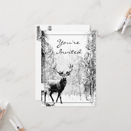 Vintage Design Stag Party  Wedding Invite