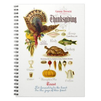 Vintage Design Thanksgiving Recipe Book by lkranieri at Zazzle