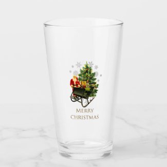 Vintage Designed Merry Christmas Holiday Santa 