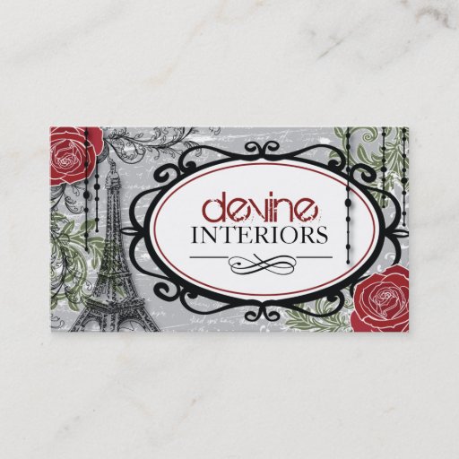 Customizable Vintage Designer Business Cards