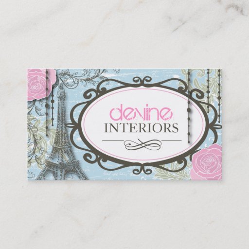 Customizable Vintage Designer Business Cards
