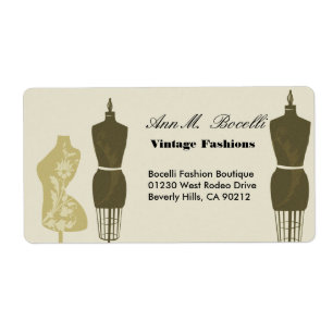 Vintage Designer Fashions & Craft Business Label