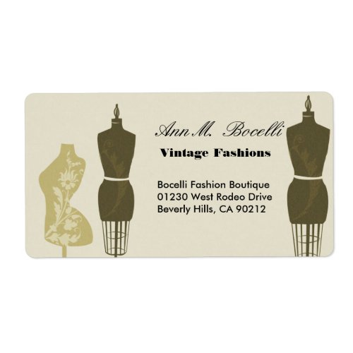 Vintage Designer Fashions  Craft  Business Label