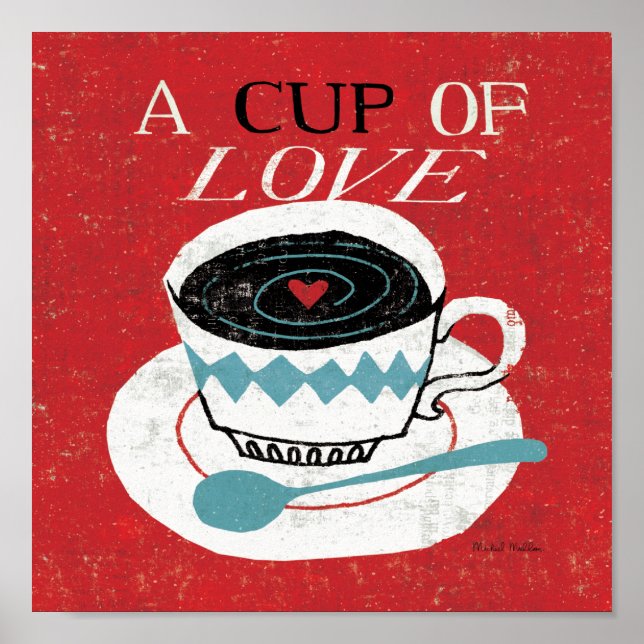 Vintage Desktop - Coffee Poster (Front)