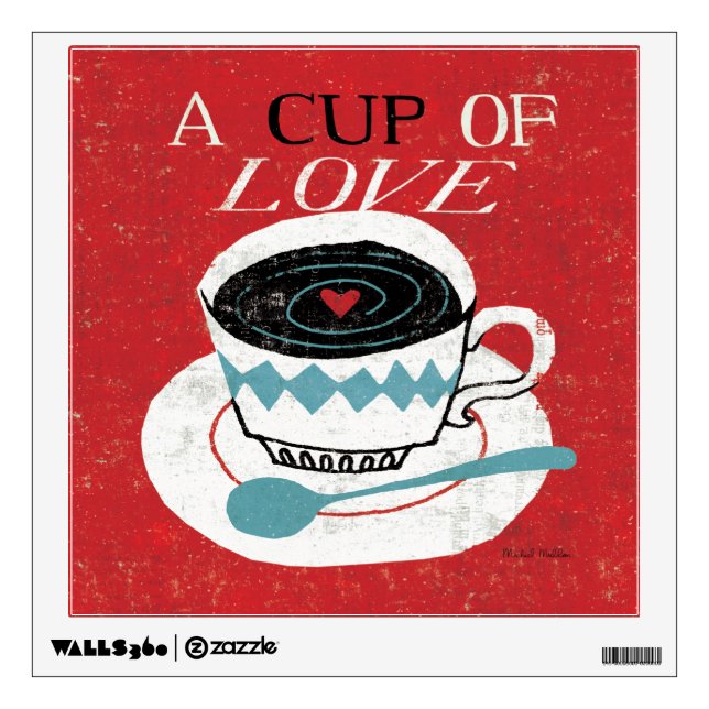 Vintage Desktop - Coffee Wall Decal (Front)