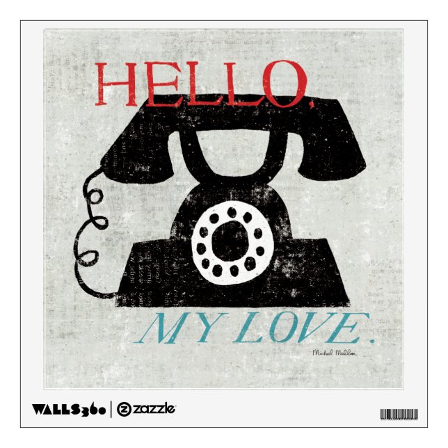 Vintage Desktop - Phone Wall Sticker (Front)