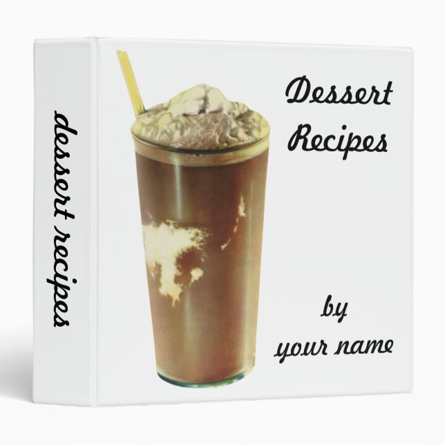 Vintage Dessert; Chocolate Shake Binder (Front/Spine)