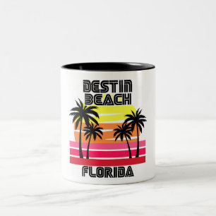 Vintage Destin Beach Florida Two-Tone Coffee Mug