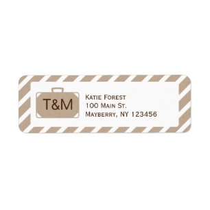 Vintage Destination Return Address in Kraft Color Label