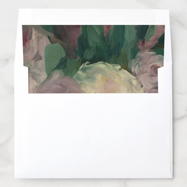 Vintage Detail from Manet Painting Peonies Envelope Liner (In Envelope)