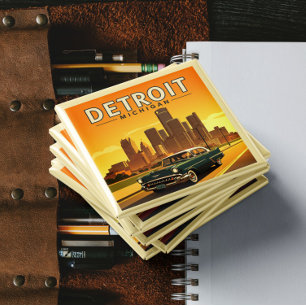 Vintage Detroit Michigan Magnet