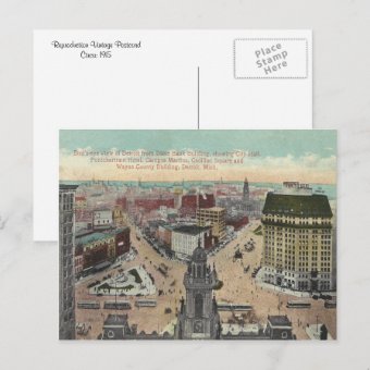 Vintage Detroit Michigan Postcard Zazzle
