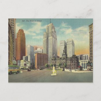 Vintage Detroit Michigan Postcard by thedustyattic at Zazzle