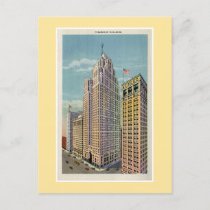 Vintage Detroit Penobscot Building Postcard