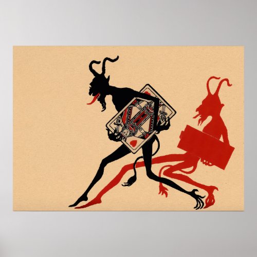 Vintage Devil Art Poster