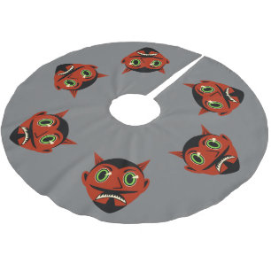 Vintage Devil Brushed Polyester Tree Skirt