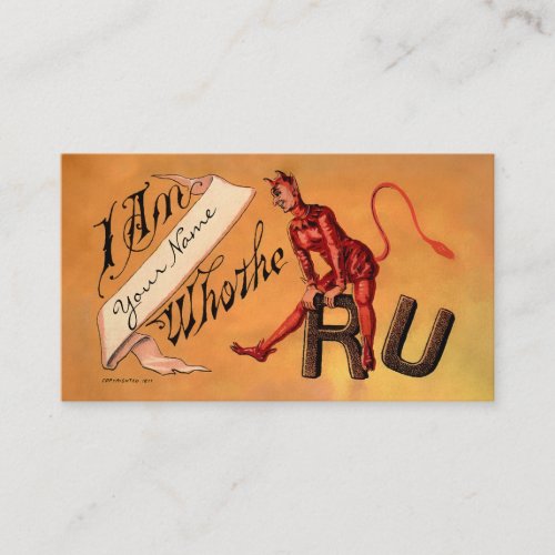 Vintage Devil Business Card