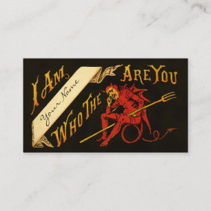 Vintage Devil Dark Business Card
