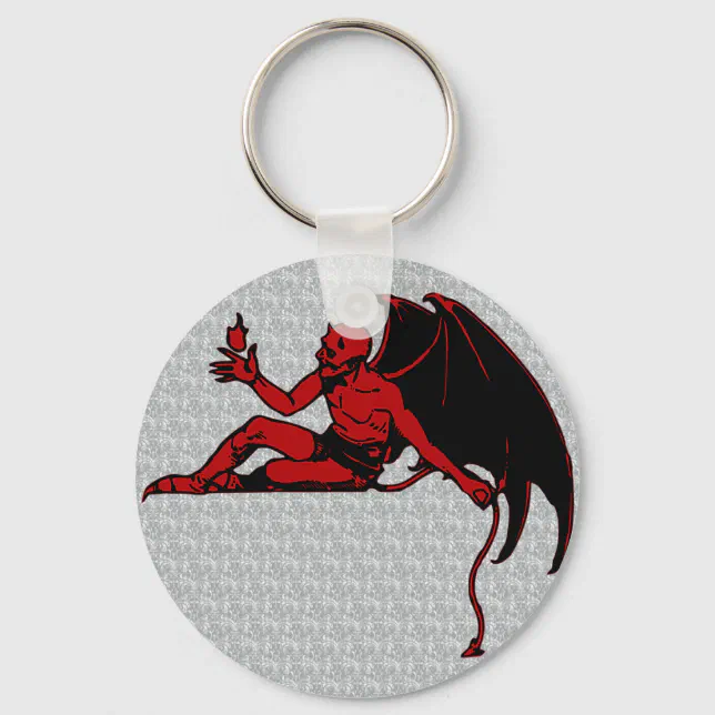 Vintage Devil Keychain | Zazzle